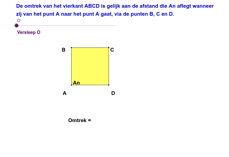 Omtrek van een vierkant GeoGebra