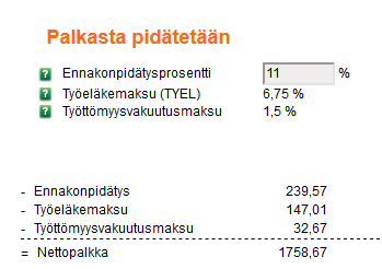 Kuva 1. Palkkalaskelma