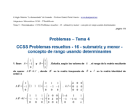 CCSS Problemas resueltos - 16 - submatriz y menor - concepto de rango usando determinantes.pdf