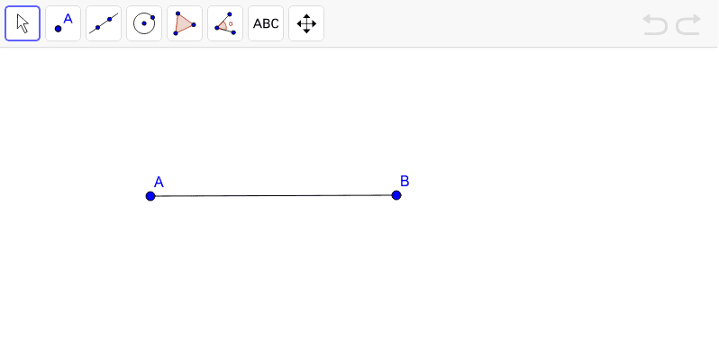 Construct the perpendicular bisector of segment AB.