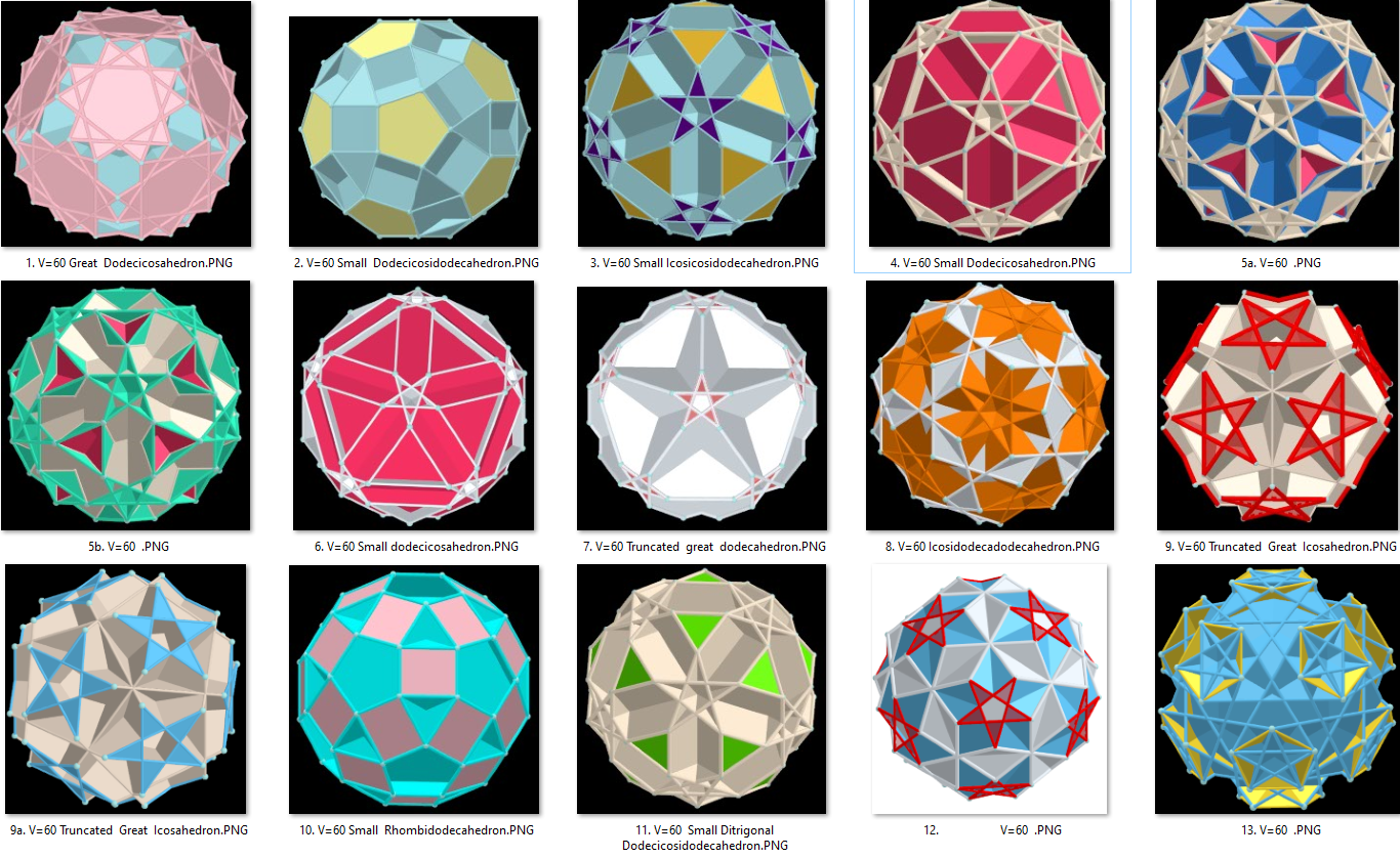 A set of stellations with the 60 vertices