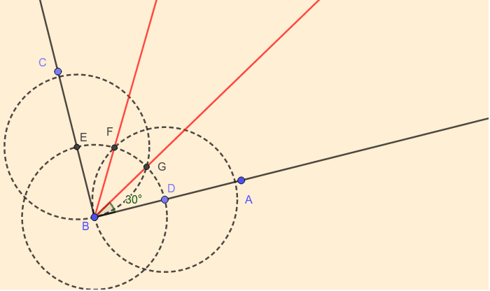 Construir um ângulo de 30º – GeoGebra