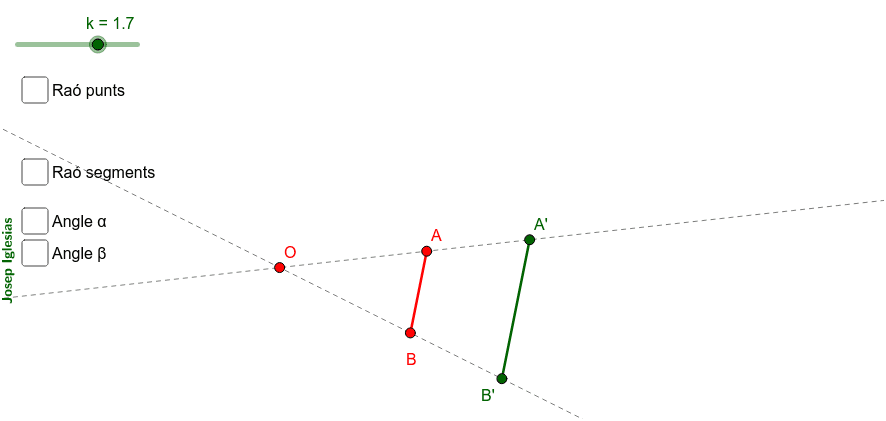 PROPIETATS DE SEGMENTS I ANGLES HOMOTÈTICS