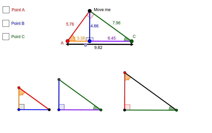 Altitudes in Right Triangles GeoGebra