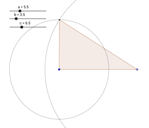 三角形の作図 3辺 Geogebra