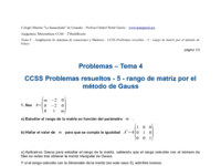 CCSS Problemas resueltos - 5 - rango de matriz por el método de Gauss.pdf