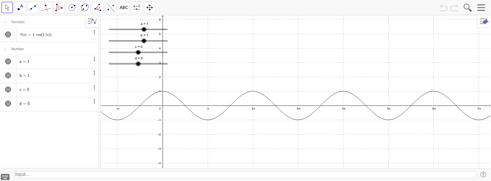 Y acos bx c d Cosine Curve GeoGebra y-acos-bx-c-d-cosine-curve-geogebra
