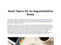 Good Topics for an Argumentative Essay (1).pdf