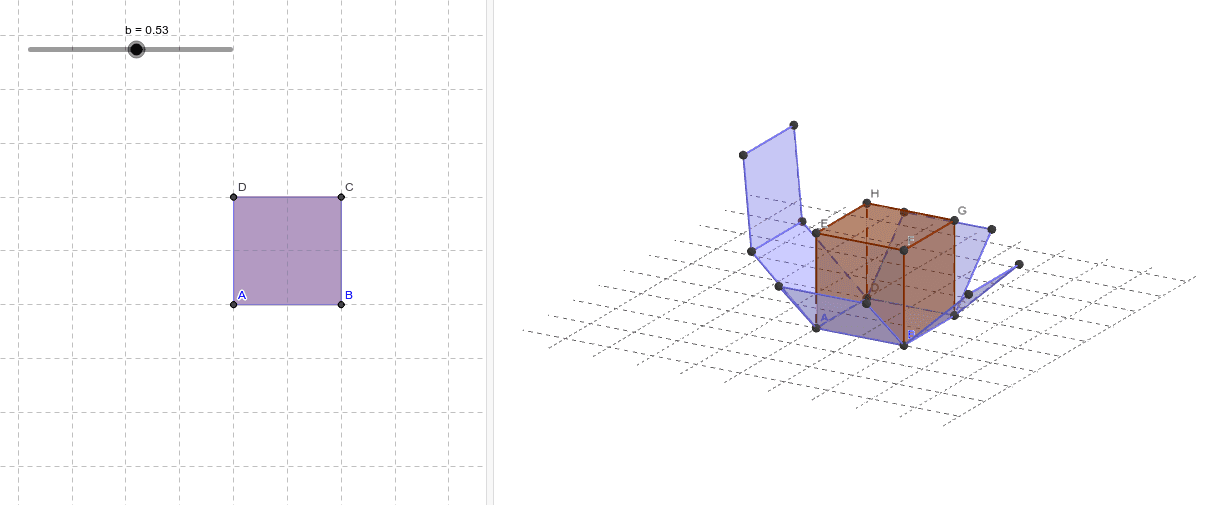 Nets of shapes GeoGebra