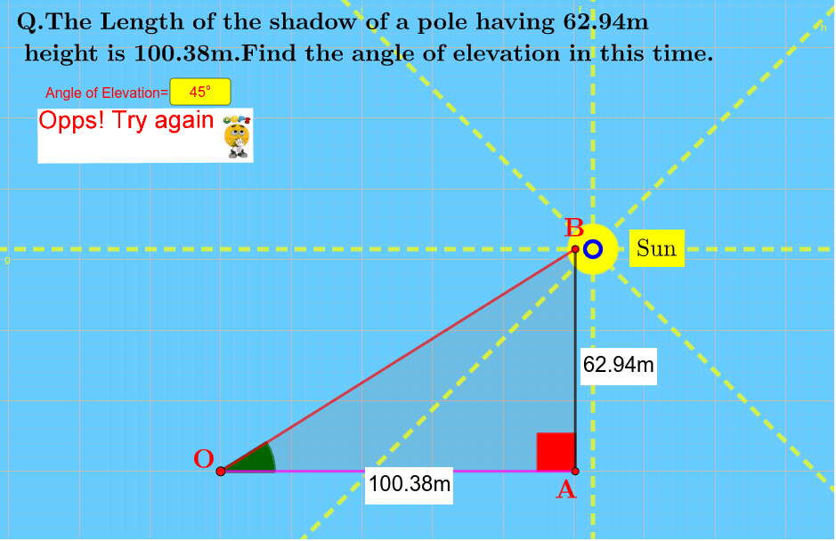 Height and Distance ( Shadow ) GeoGebra