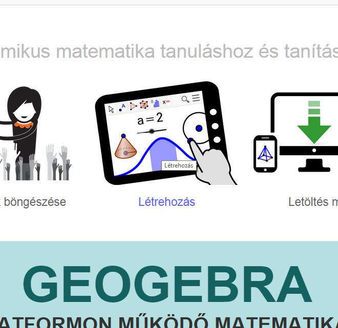 geogebra.org > létrehozás