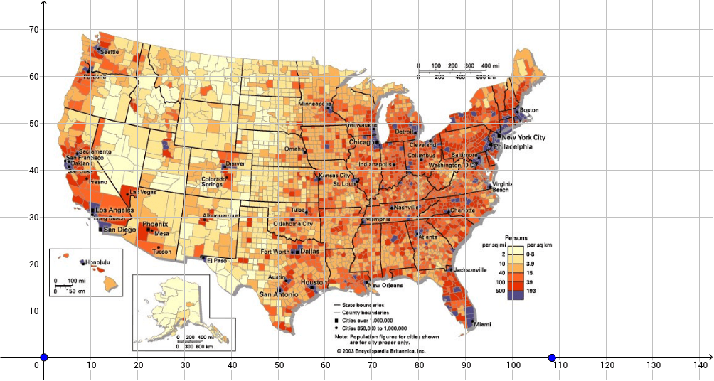 2016 Us Map Population Density Map