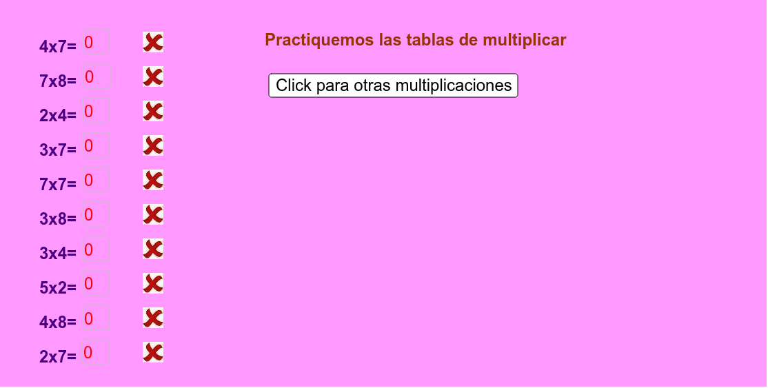 Repasemos las tablas de Multiplicar GeoGebra