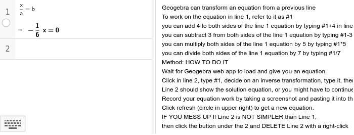 GeoGebra Applet