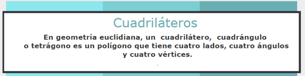 En cada una de las plantillas presentadas se pueden modificar los cuadriláteros haciendo click en los vértices ROJOS