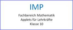 Klasse 10 - Applets für Lehrkräfte