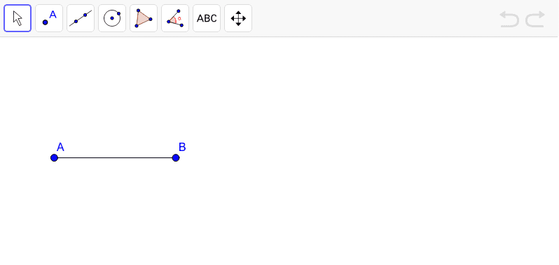 Using only the tools provided, duplicate segment AB.