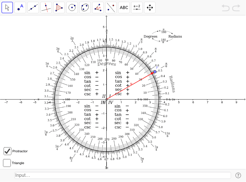Protractor GeoGebra