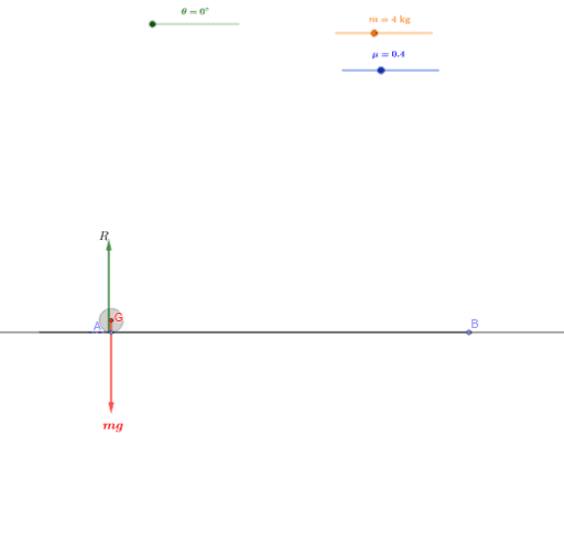 The conversation of the energy of a particle moving down a slope – GeoGebra
