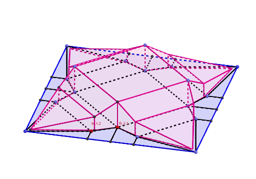 折り紙テント2段階設計図 Geogebra 折り紙テント2段階設計図 Geogebra