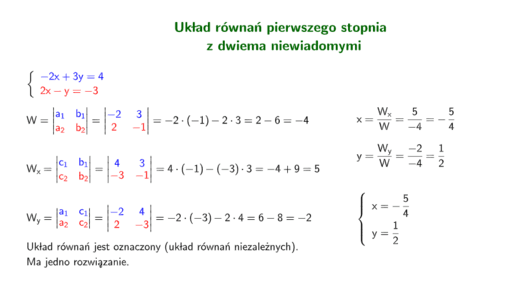 Układ Równań Z Dwiema Niewiadomymi Układ równań I stopnia z dwiema niewiadomymi – GeoGebra