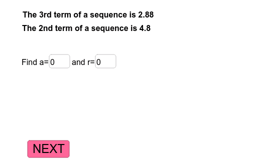 Geometric Sequences - Test Yourself