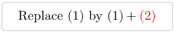 [b]* Click the button to replace row 1 by the sum of row 1 and row 2[/b]