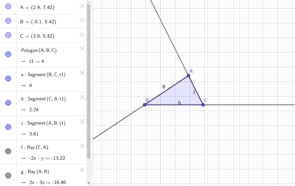 Lesson 14 triangle GeoGebra