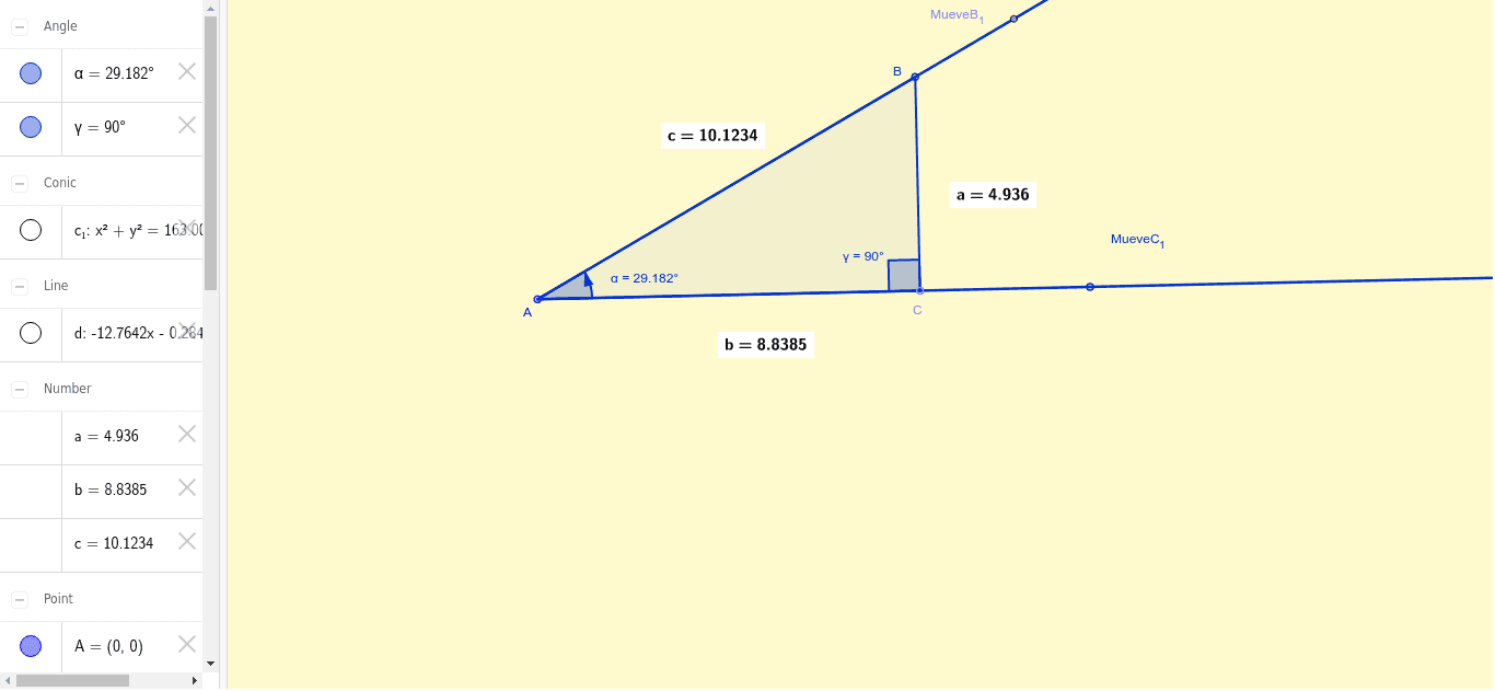 Razones TrigonomÉtricas En El TriÁngulo RectÁngulo Geogebra