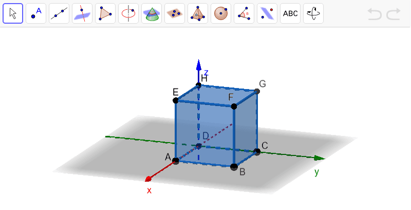 Cubo no 1º octante
