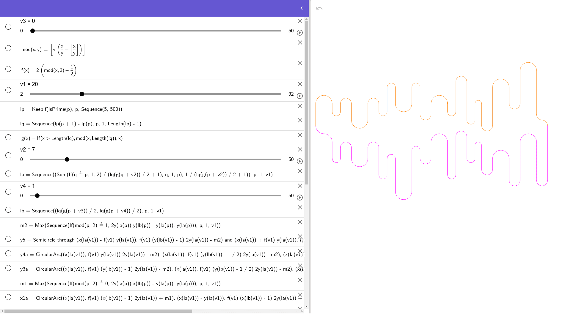 Drip Pattern Geogebra