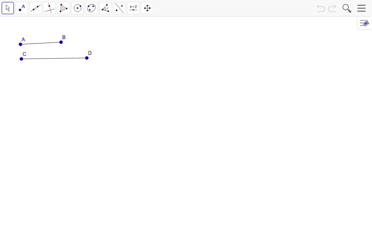 Construct a segment the same length as the sum of the two given segments.
