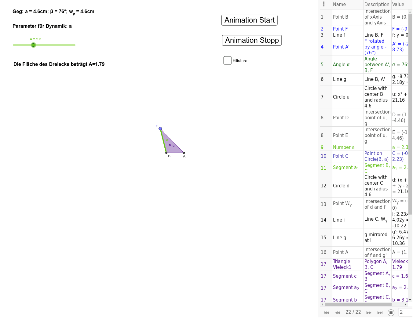 GeoGebra Applet