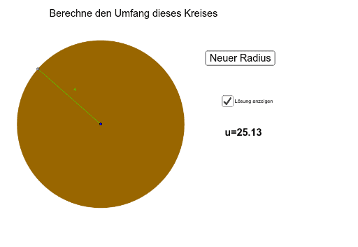 Berechnung Des Umfangs Eines Kreises GeoGebra