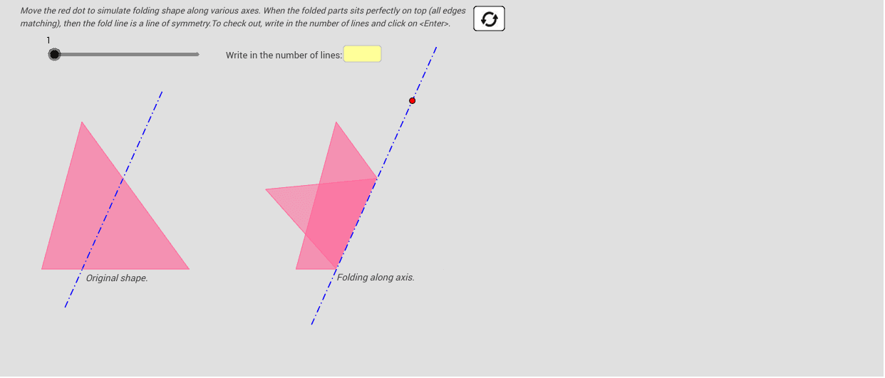 Folding line symmetry GeoGebra