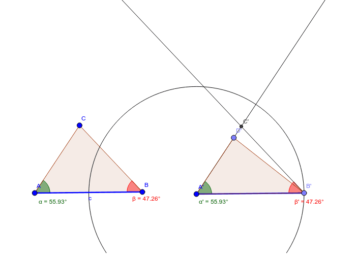 Secondo criterio di congruenza GeoGebra