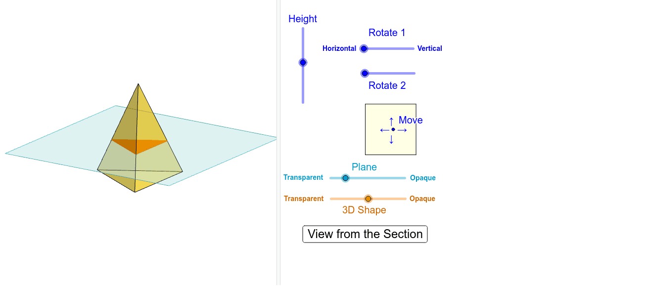 Triangular Pyramid and Cross Sections – GeoGebra