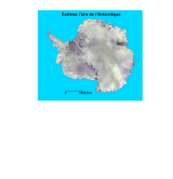 Estimez l'aire de l'Antarctique