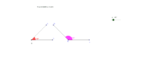 Supplementary angles – GeoGebra