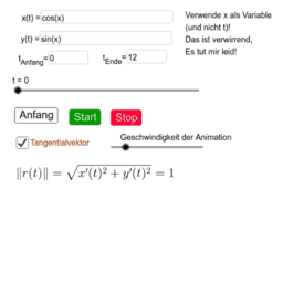 Parameterisierten Kurven