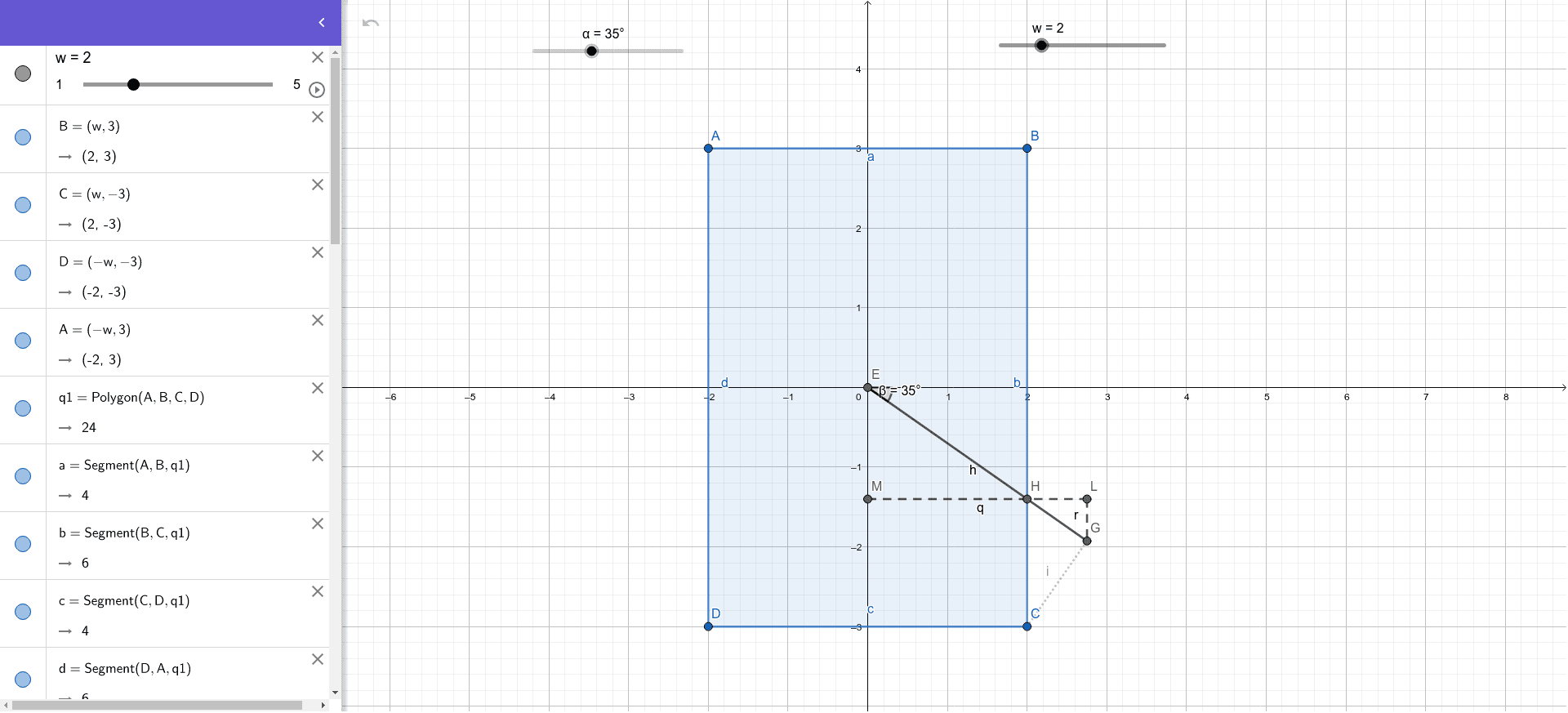 Linear Gradient Calculator (Trig) GeoGebra