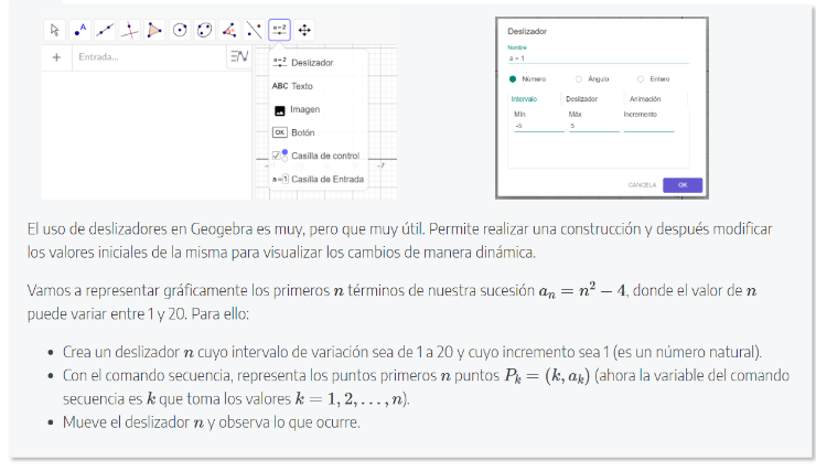 Tarea 3: Usando deslizadores