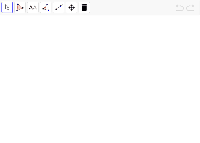 Create triangle A, B, C below and label the vertices. Then use the applet to answer questions #1-5.