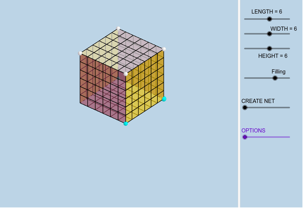 立方体の展開図 Geogebra