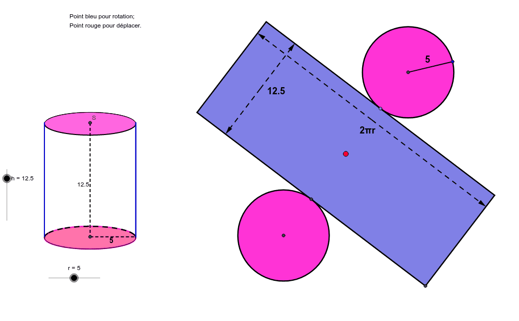 Développement d'un cylindre – GeoGebra