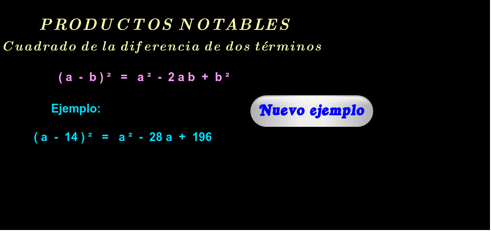 Ejemplos ( haga click en "Nuevo ejemplo" ).
