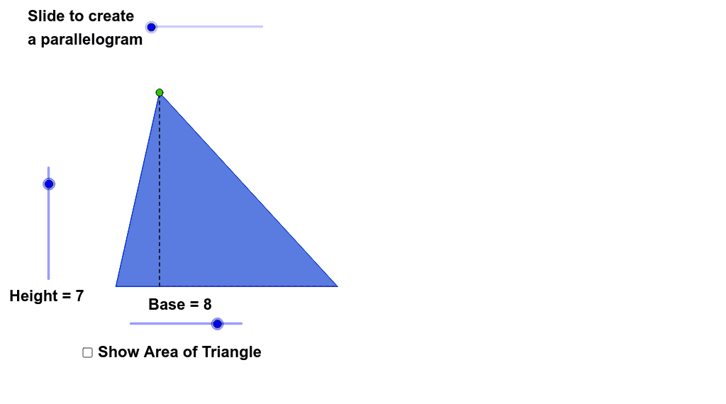 Area Of A Triangle GeoGebra