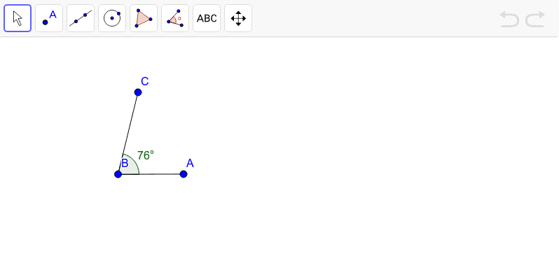 Duplicate angle ABC.