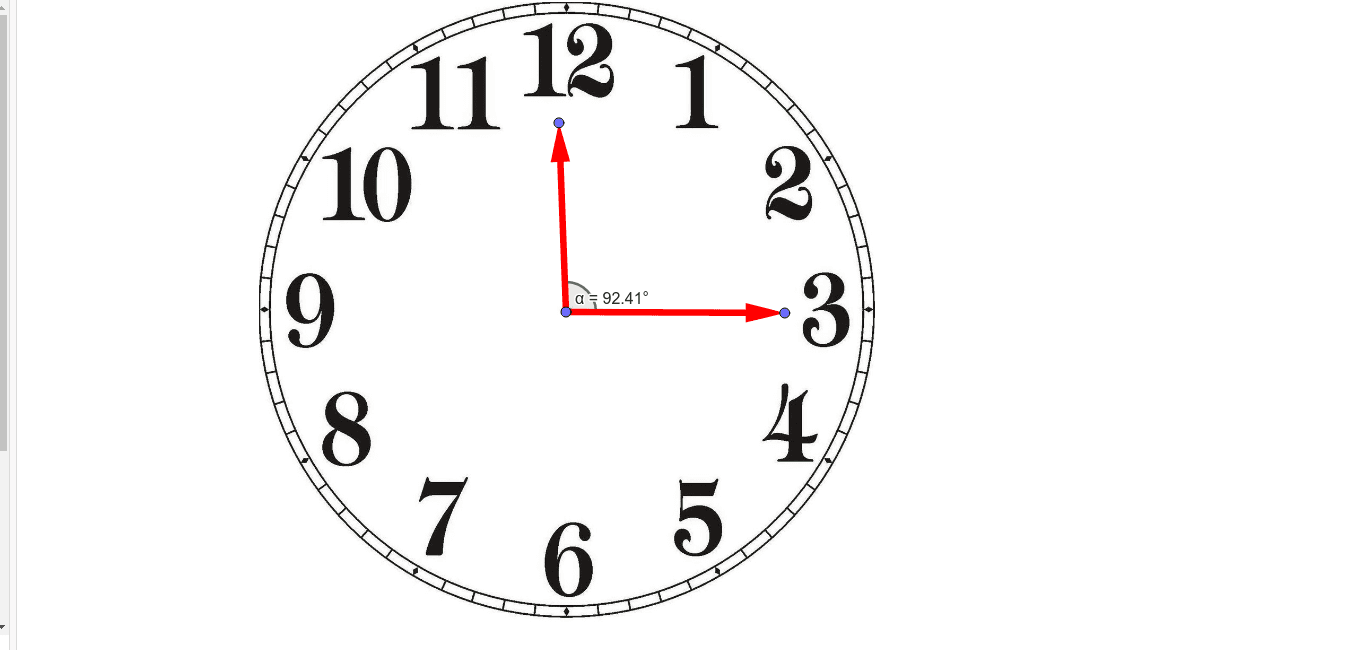 reloj angulos GeoGebra