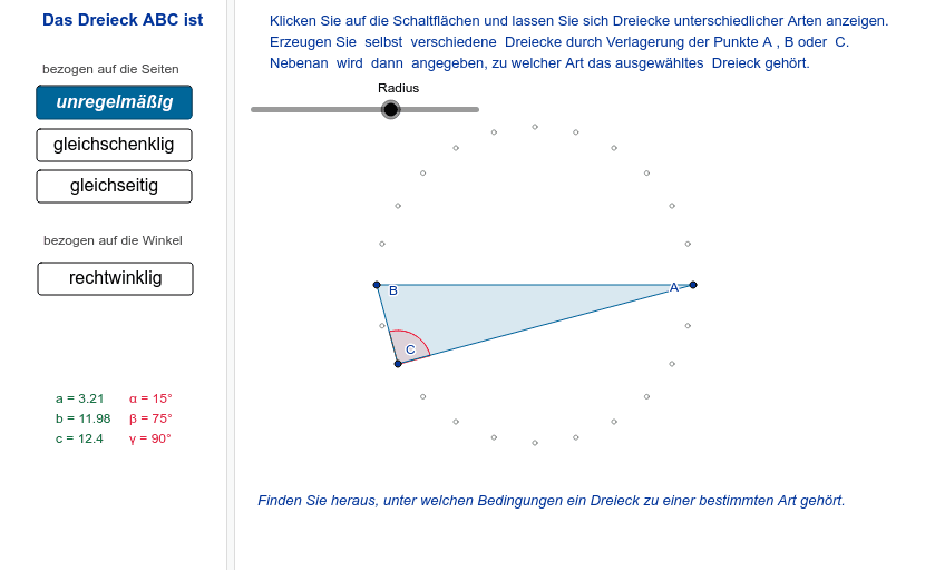 Dreieck Besondere Dreiecke GeoGebra